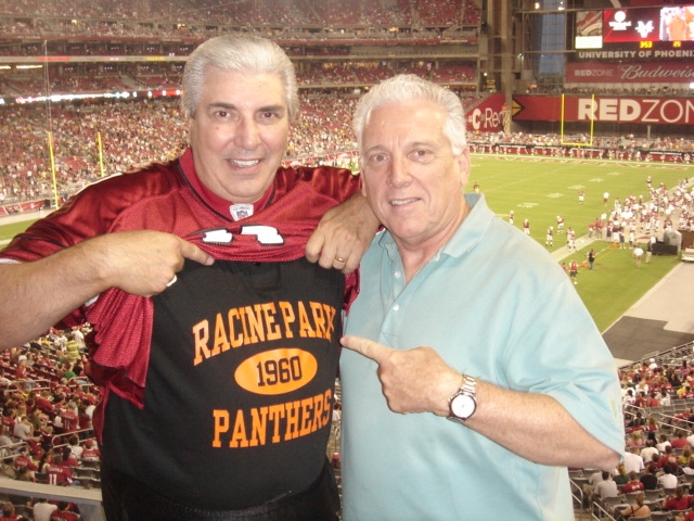 Tom and Ralph at a Packer/Cardinals game in AZ